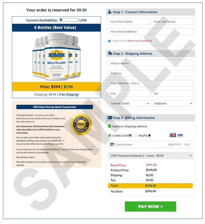 BellyFlush Secure Order Process
